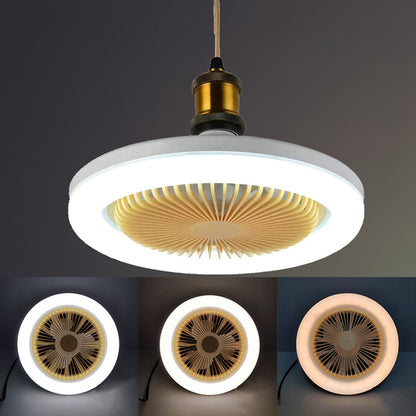 30W Silent 3 Speeds Ceiling Fan with Remote Control with Lighting Lamp E27 Converter Base for Bedroom Living Home